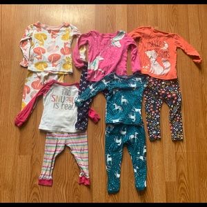 18 month girls pajama lot